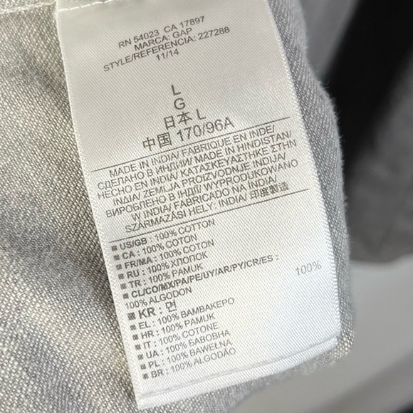 Gap 1969 Gray Denim Short Sleeve Mini T-Shirt Dress L - Picture 5 of 5